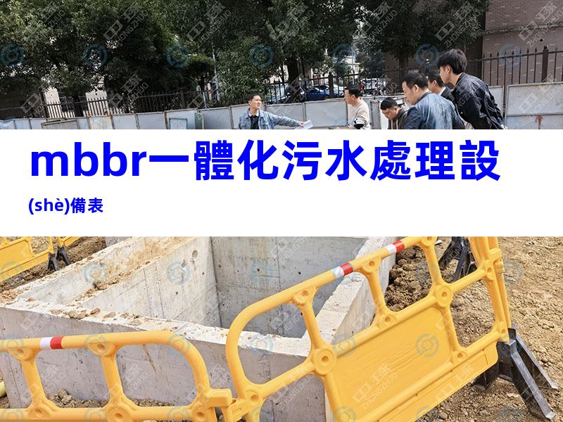 mbbr一體化污水處理設(shè)備表